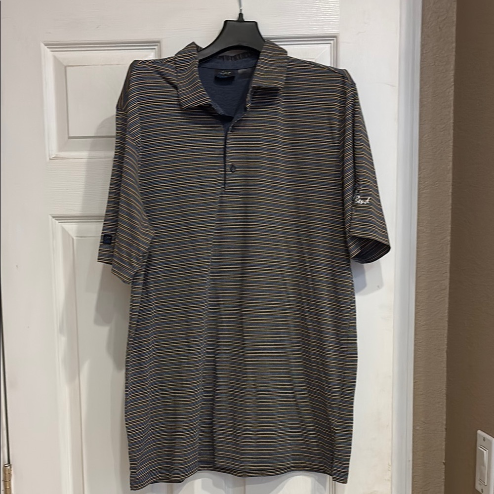 Blue and Gold Polo Shirt Classic Design